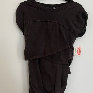 Free People Cross Over Set Size Small Black